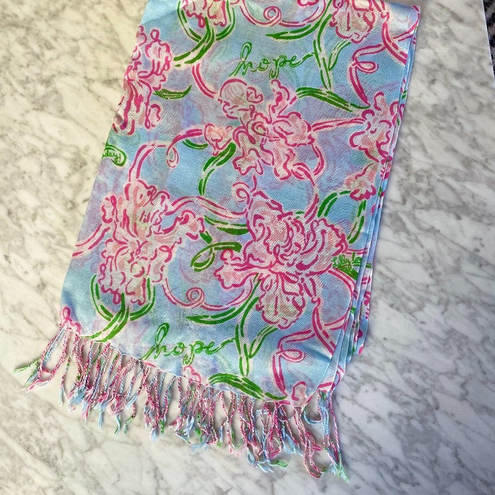 Lilly Puliter Lilly Loves Hope Breast Cancer Scarf